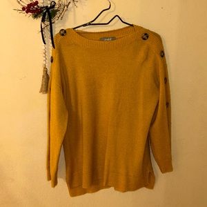 Woman  1x Sweater Mustard color buttons on both arms